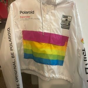A polyester polaroid jacket